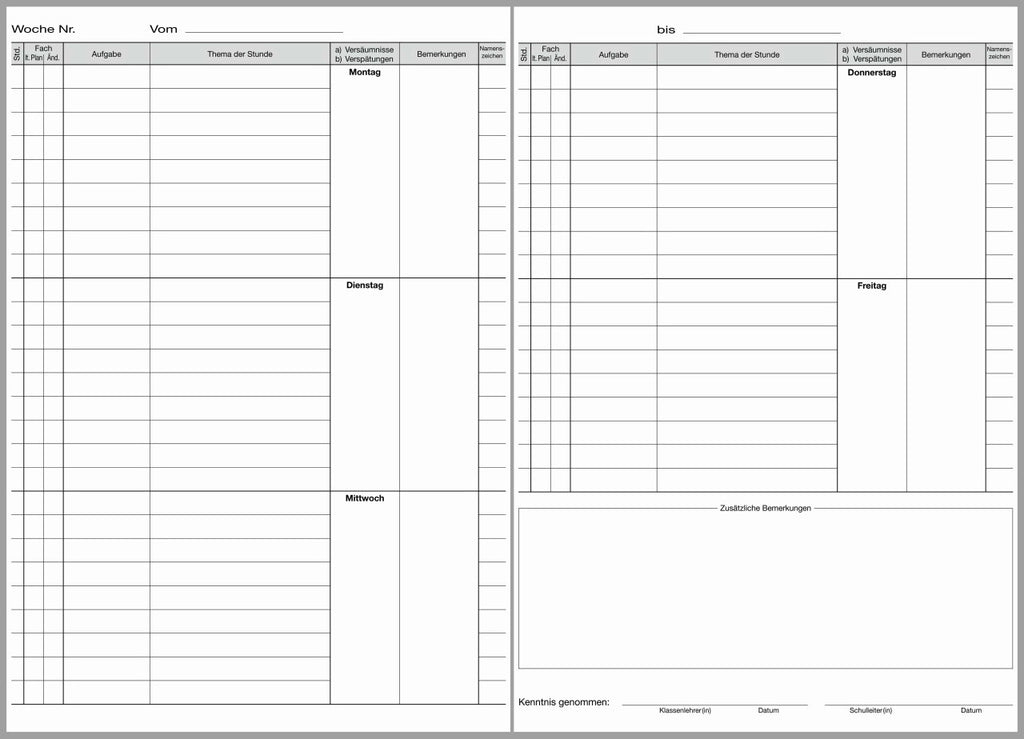 Klassenbuch F&L 9011-1001-2