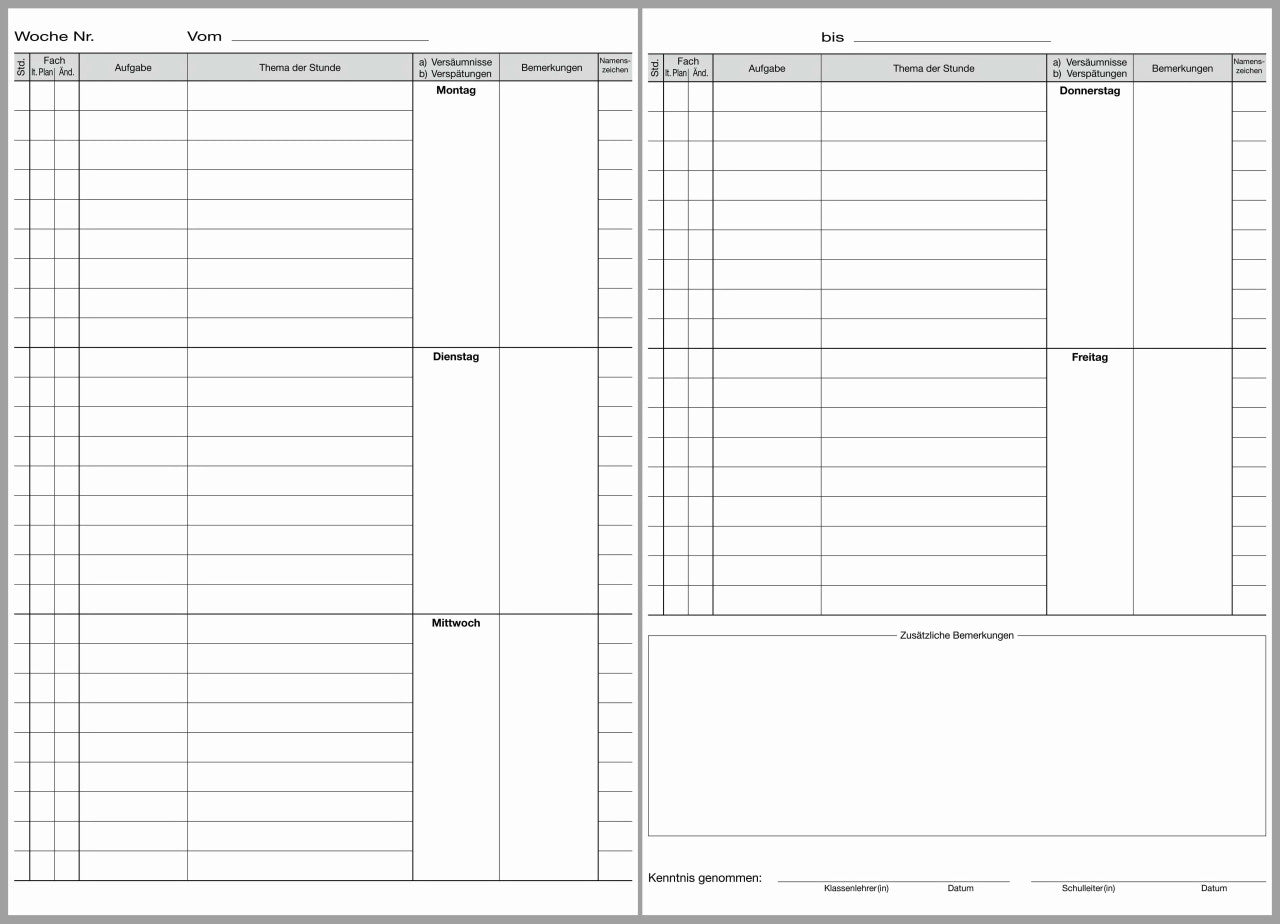 Klassenbuch F&L 9011-1001-2