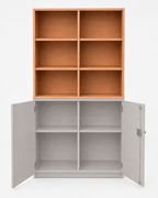 Aufsatzregal - offen mit Mittelwand 92 cm hoch