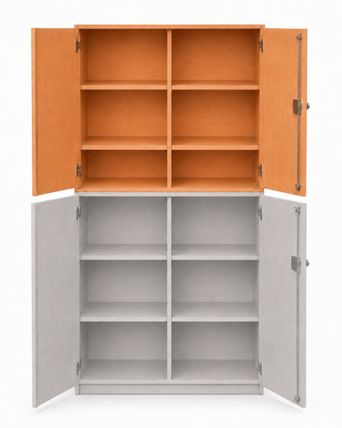 Aufsatzschrank - geschlossen mit Mittelwand 92 cm hoch