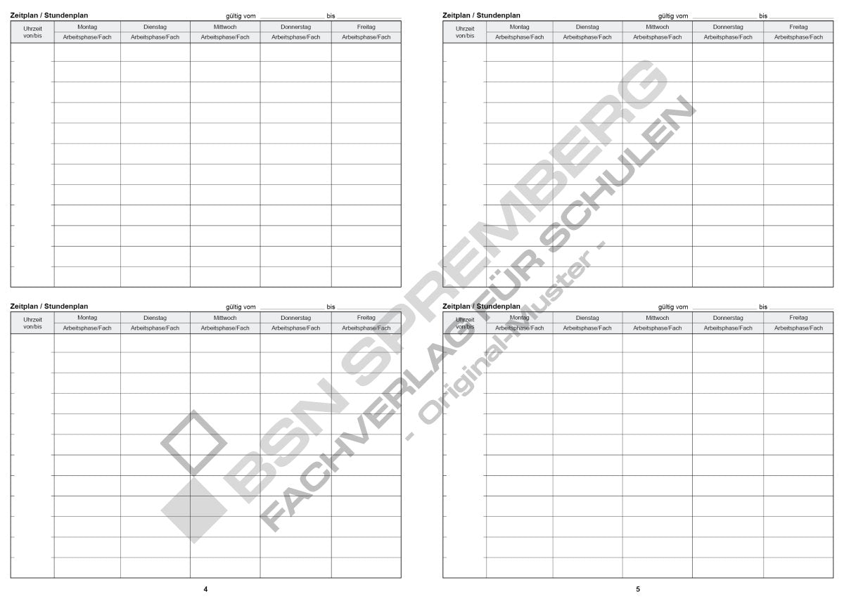 Klassenbuch BSN 50005106