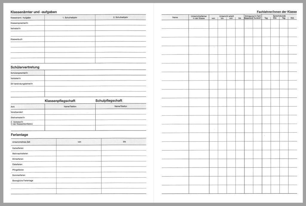 Klassenbuch F&L 9095-1040-U