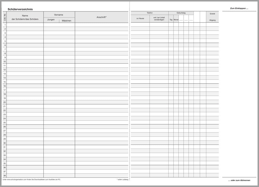 Klassenbuch F&L 9095-1040-U
