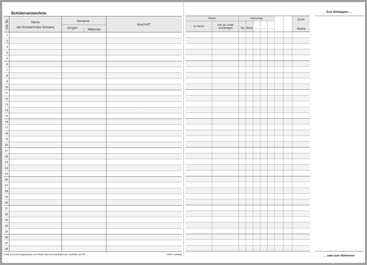 Klassenbuch F&L 9095-1040-U
