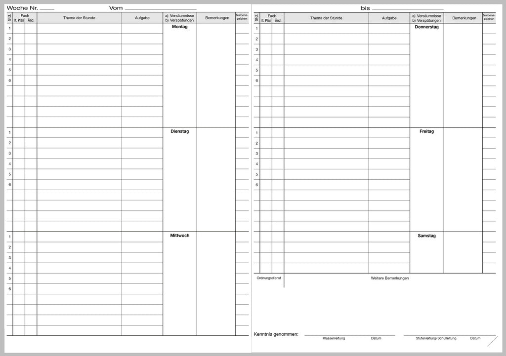 Klassenbuch F&L 9095-1040-U