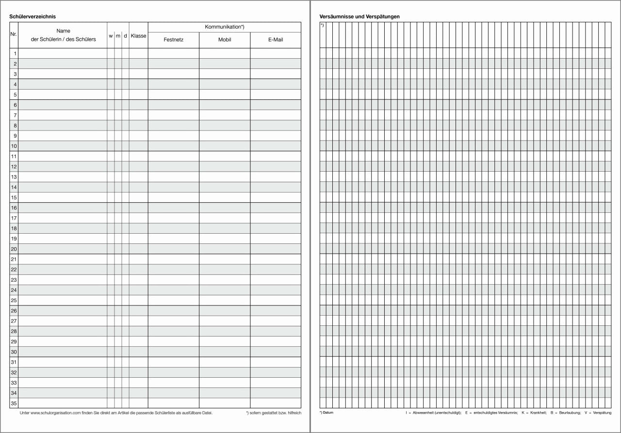 Klassenbuch F&L 9095-1401 Kursheft