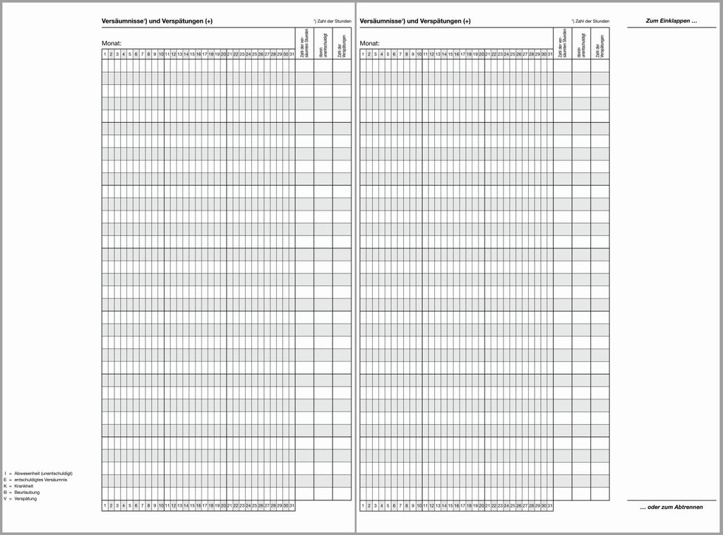 Klassenbuch F&L 9095-1406 - Kursheft Schuljahr