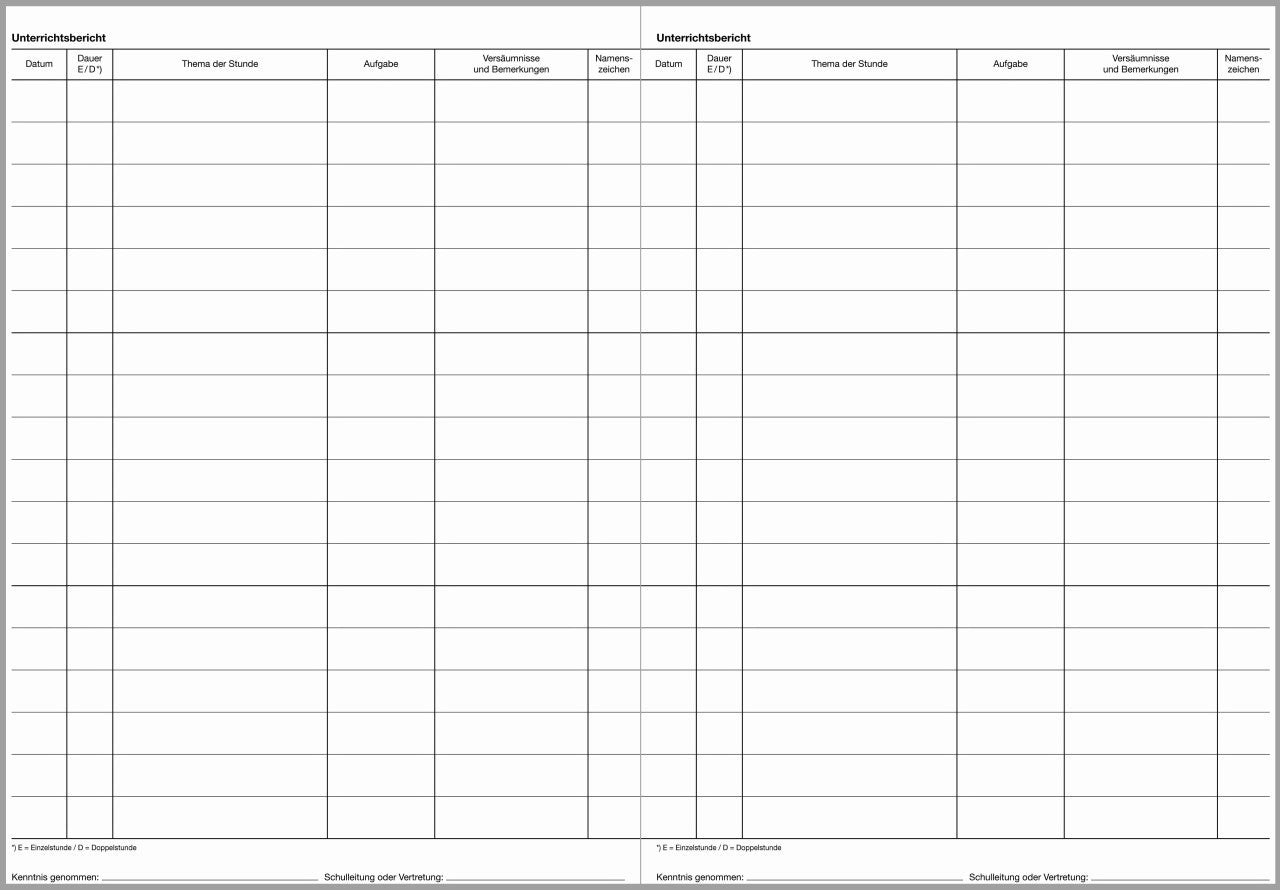 Klassenbuch F&L 9095-1406 - Kursheft Schuljahr
