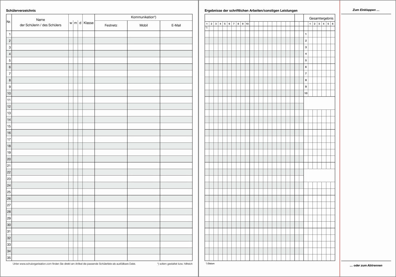 Klassenbuch F&L 9095-1408 - Kursheft Schuljahr
