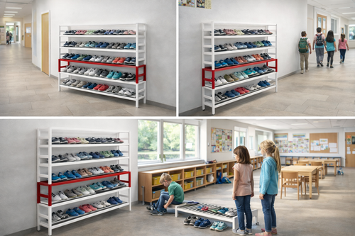 Aufsatzregal doppelt für Halbschuhe - SRDA