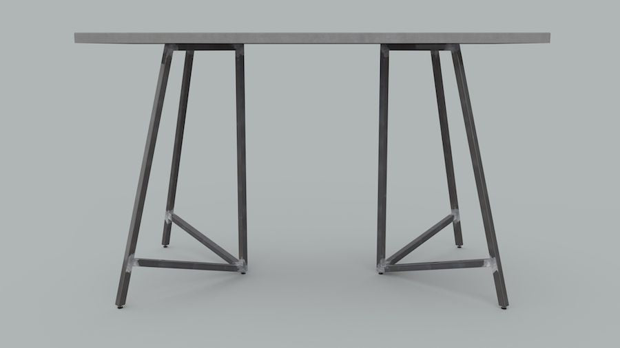 Beton Stehtisch mit Metallgestell „3EK high“