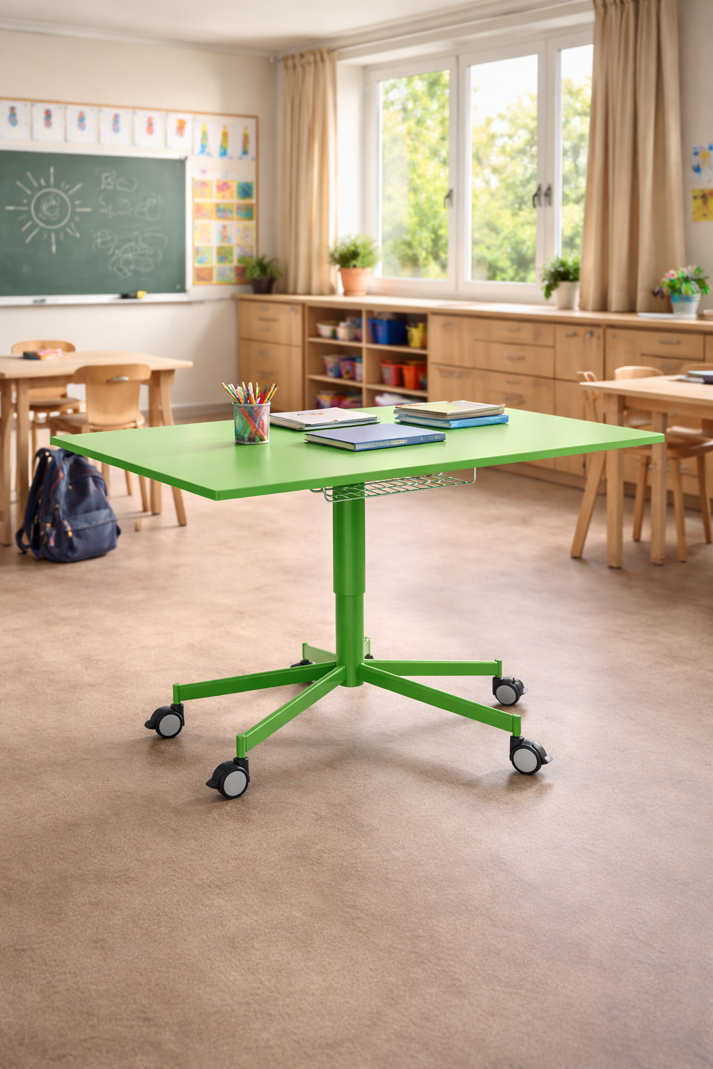 Project höhenverstellbarer Lehrertisch - Rechteck Tischplatte