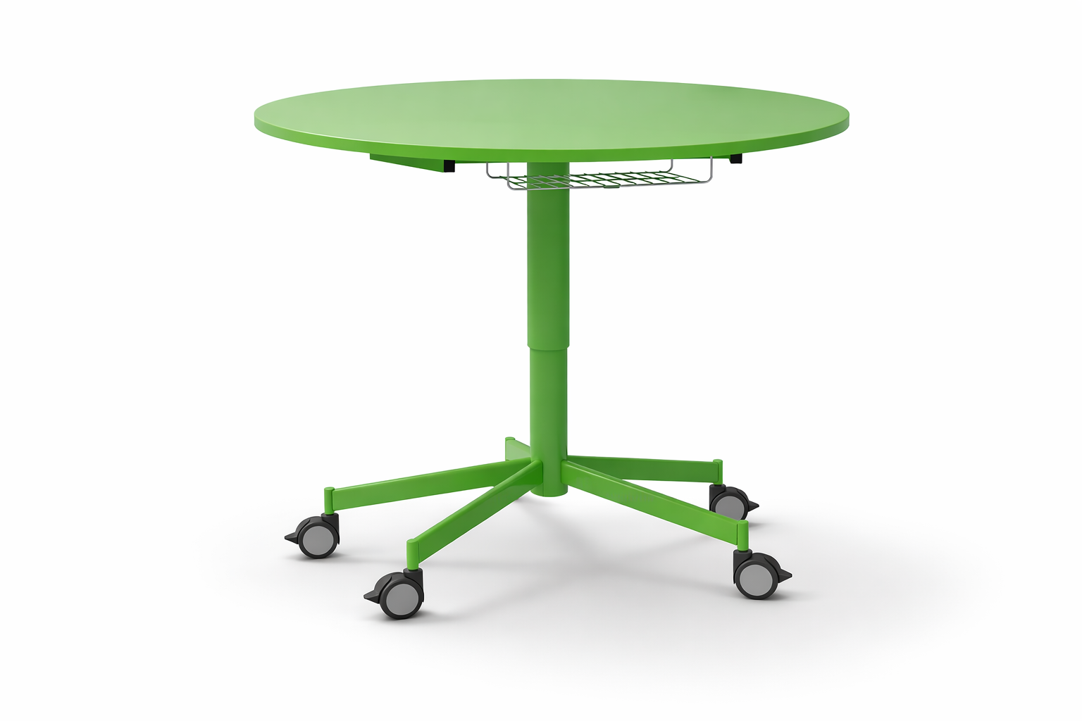 Project höhenverstellbarer Lehrertisch - Runde Tischplatte