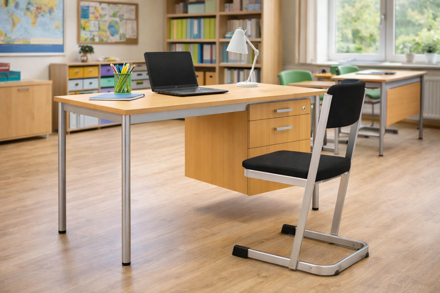 Project Logo Lehrerstuhl - mit Sitz- und Rückenpolster