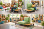 Project moduleOne Sofa 1er - mit Ablage beidseitig