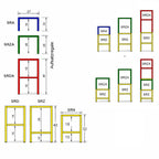 Aufsatzregal einfach, für hohe Schuhe (SRAZ)