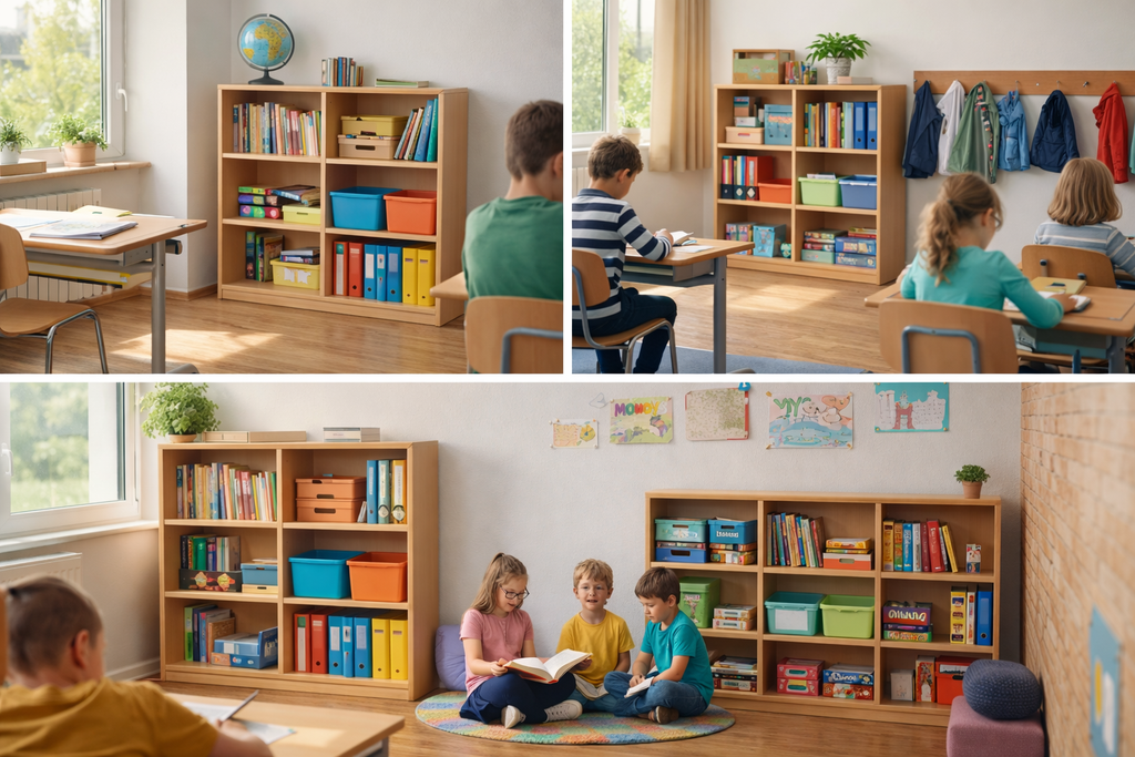 Regal mit Mittelwand 120 cm hoch